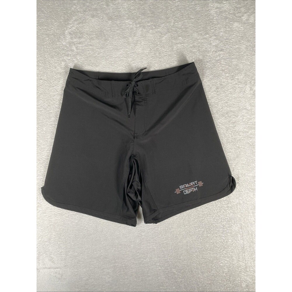 Squat 2 Depth Squatting Gym Shorts Men's 36 Black Rep the Depth drawstring